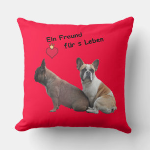 Coussin Bouledogue français bons amis Bouledogue Français