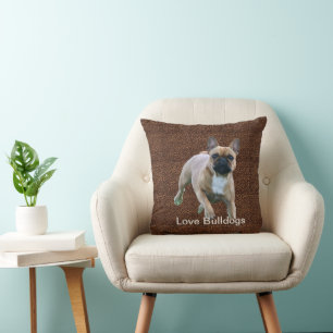 Coussin Bouledogue français léopard