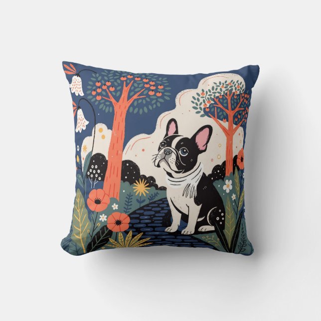 Coussin Bouledogue français moderne (Recto)