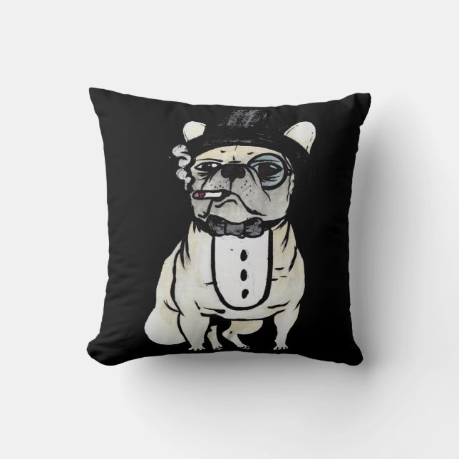Coussin Bouledogue Gangster English (Recto)