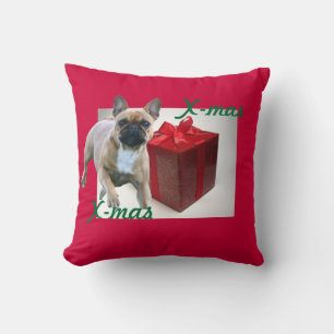 Coussin Bouledogues français Noël mignon Bouledogue