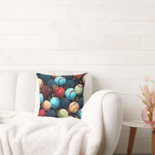 Coussin Boules de base multicolores