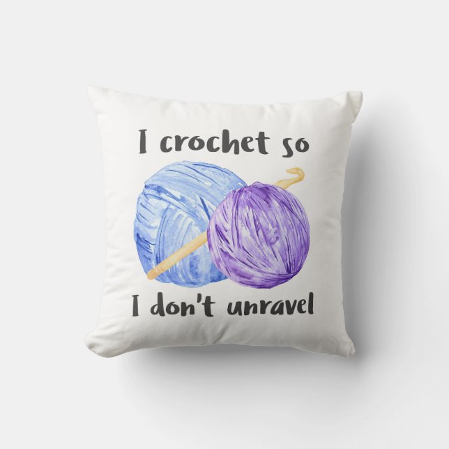 Coussin Boules de crochet de fil (Recto)