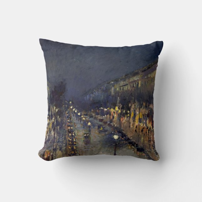 Coussin Boulevard Camille Pissarro Montmartre en soirée (Recto)
