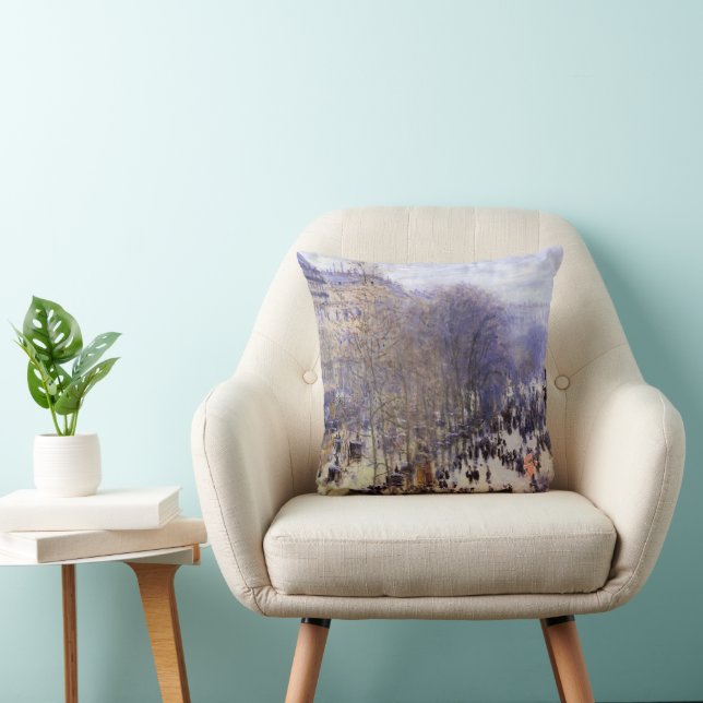 Coussin Boulevard des Capucines par Claude Monet, Beaux-ar (Chaise)