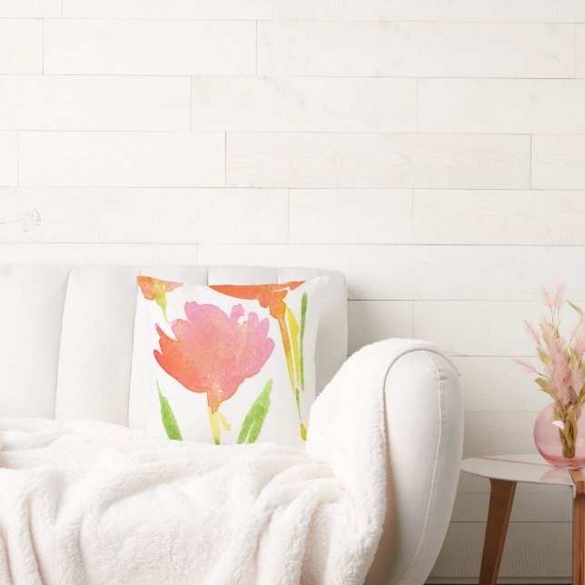 Coussin Bouquet Abstrait de fleurs mixtes 2 (Canapé)