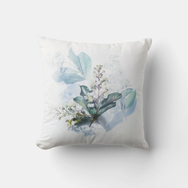 Coussin Bouquet aquarelle, Fleurs (Recto)