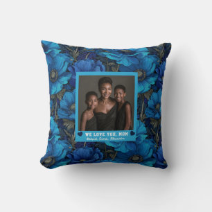 Coussin Bouquet d'anémones Belle-mère Mère Salon Hawaïen