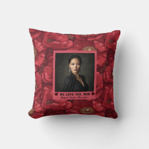 Coussin Bouquet d'anémones Mère fière Maman Décoration côt
