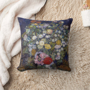 Coussin Bouquet de fleurs dans un vase Van Gogh