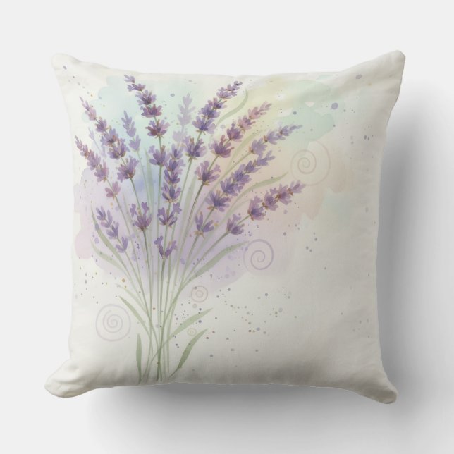 Coussin Bouquet de fleurs de lavande (Recto)