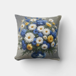 Coussin Bouquet de fleurs Elégante aquarelle