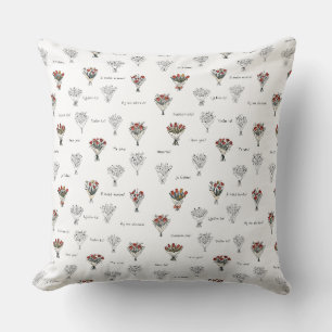 Coussin Bouquet de fleurs Lancer l'oreiller : Parfait pour