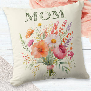 Coussin Bouquet de Fleurs pour la Fête des Mères Décoratio