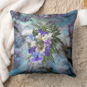 Coussin Bouquet de jacaranda et lis blanc (Couverture)