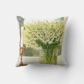 Coussin Bouquet de lys de fleurs de printemps de la vallée (Verso)