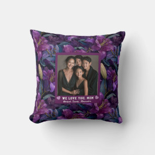 Coussin Bouquet de lys Meilleure grand-mère Artiste de la