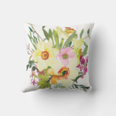 Coussin Bouquet de mariage de jonquilles de printemps (Verso)