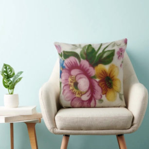 Coussin Bouquet floral de tasse à thé