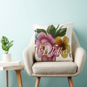 Coussin Bouquet Floral de Tasse à Thé