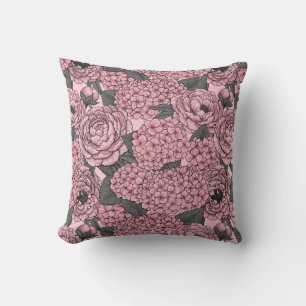 Coussin Bouquet floral en rose