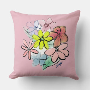 Coussin Bouquet floral, joli et mignon