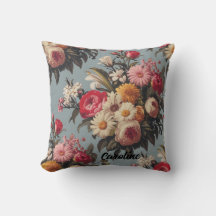 Bouquet Floral vintage Rouge, Rose, Blanc Et Jaune