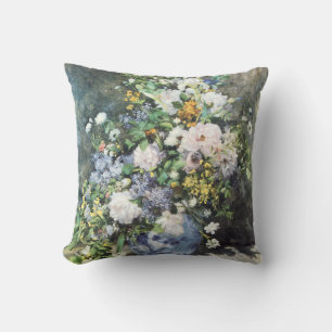 Coussin Bouquet printanier par Pierre Renoir, Fleurs vinta