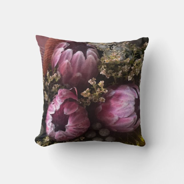 Coussin Bouquet Protea (Recto)