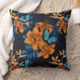 Coussin Bouquet tropical