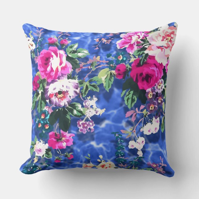 Coussin Bouquets avec roses (Recto)