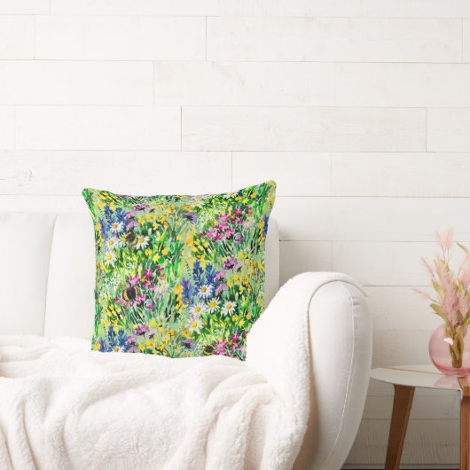 Coussin Bourdon et fleurs (Canapé)