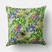 Coussin Bourdon et fleurs (Verso)