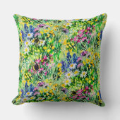 Coussin Bourdon et fleurs (Recto)
