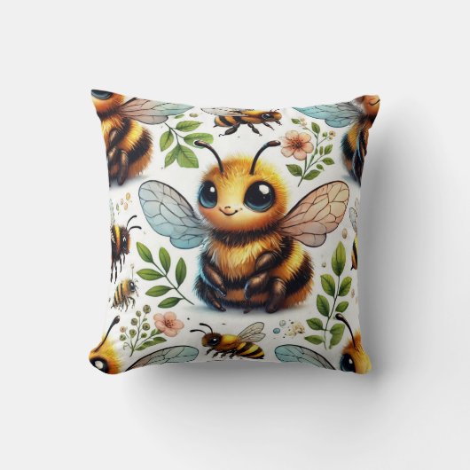 Coussin Bourdonnement de Joie (Recto)