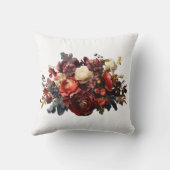 Coussin Bourgogne Marron Corail Blanc Floral Humeur (Verso)