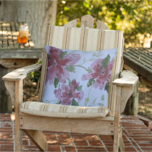 Coussin Bourgogne rose et vert foncé