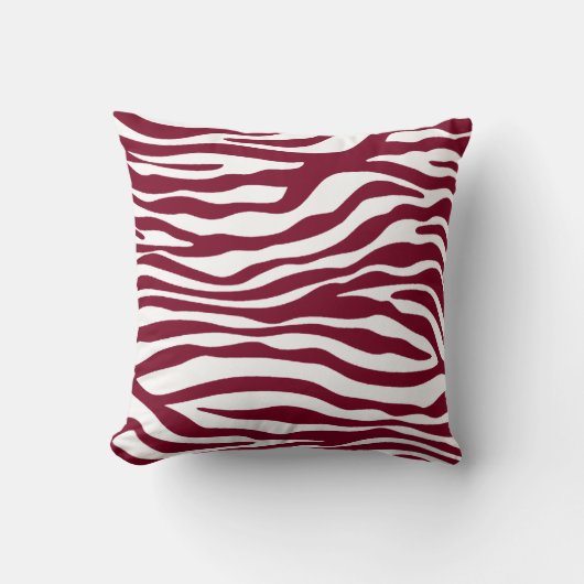 Coussin Bourgogne Zebra Poster de animal (Recto)