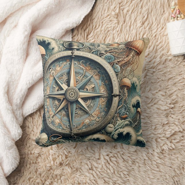 Coussin Boussole marine 3 (Couverture)