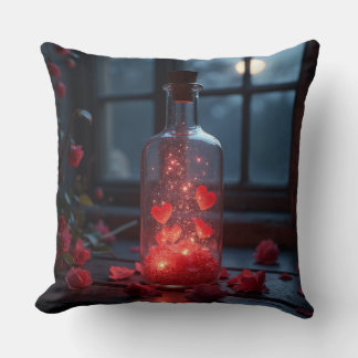 Coussin Bouteille d'amour enchantée