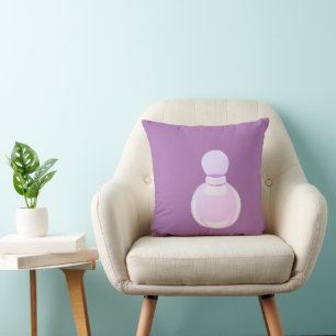 Coussin Bouteille de parfum violette