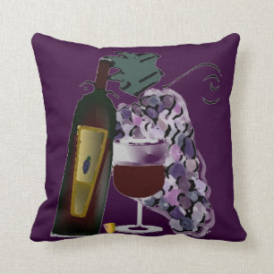 Coussin Bouteille de raisins du vin n (pourpres)