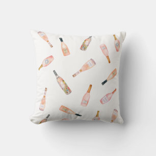 Coussin bouteille de vin rose rosé rose bouteille d'aquare