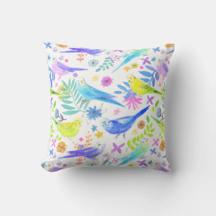 Coussin Bouteilles en Aquarelle Whimsical