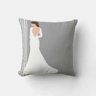 Coussin Boutique de mariage robe de mariée blanche moderne