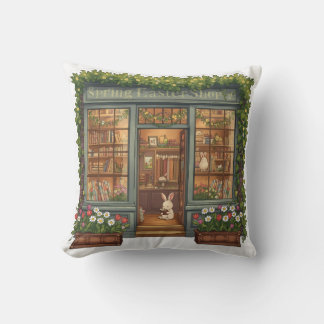 Coussin Boutique de Pâques de printemps avec un mignon lap
