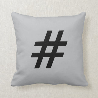 Coussin # Bouton coussin, gris et noir