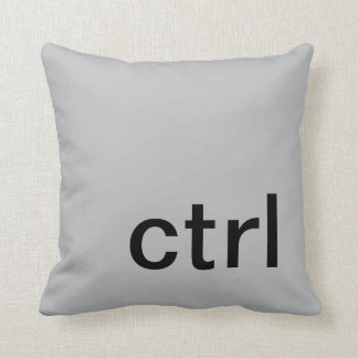 coussin bouton ctrl, gris et noir