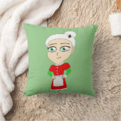 Coussin bouton de Mme Claus chibi (Couverture)