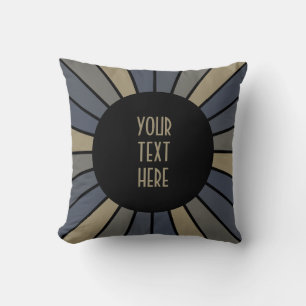 Coussin BOUTON RAYS XII + votre photo, texte, monogramme